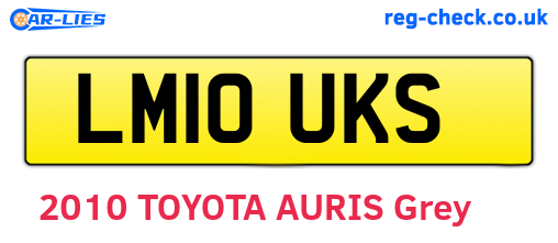 LM10UKS are the vehicle registration plates.