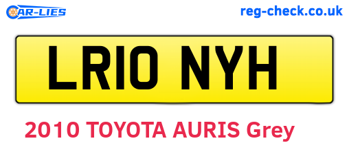 LR10NYH are the vehicle registration plates.