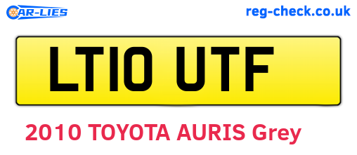 LT10UTF are the vehicle registration plates.