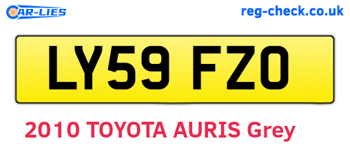 LY59FZO are the vehicle registration plates.