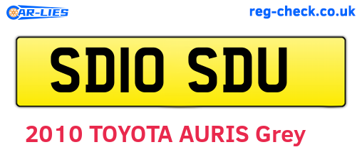 SD10SDU are the vehicle registration plates.