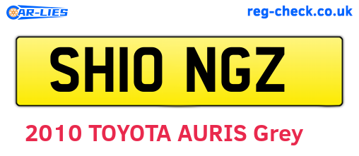 SH10NGZ are the vehicle registration plates.