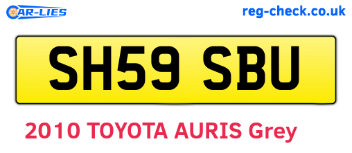 SH59SBU are the vehicle registration plates.