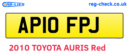 AP10FPJ are the vehicle registration plates.