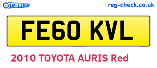 FE60KVL are the vehicle registration plates.