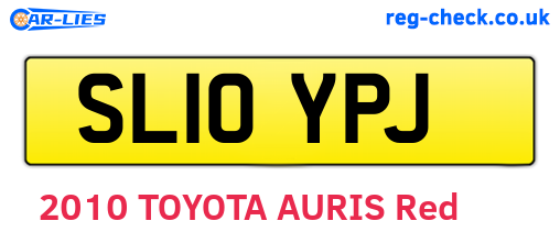 SL10YPJ are the vehicle registration plates.