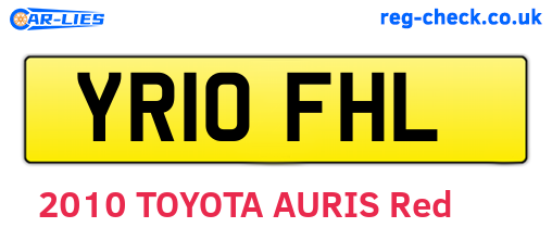 YR10FHL are the vehicle registration plates.