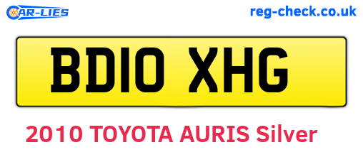 BD10XHG are the vehicle registration plates.