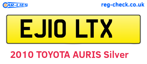 EJ10LTX are the vehicle registration plates.