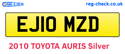 EJ10MZD are the vehicle registration plates.