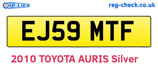 EJ59MTF are the vehicle registration plates.