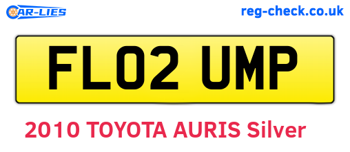 FL02UMP are the vehicle registration plates.