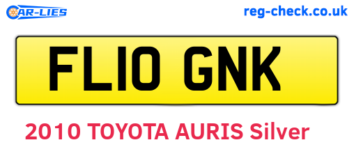 FL10GNK are the vehicle registration plates.