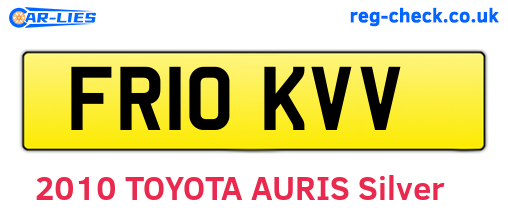 FR10KVV are the vehicle registration plates.