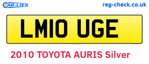 LM10UGE are the vehicle registration plates.