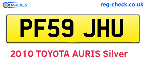 PF59JHU are the vehicle registration plates.