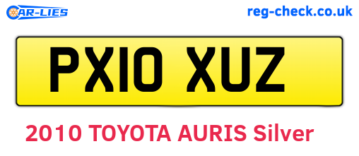 PX10XUZ are the vehicle registration plates.