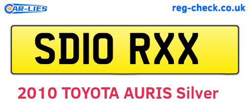 SD10RXX are the vehicle registration plates.