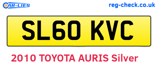 SL60KVC are the vehicle registration plates.