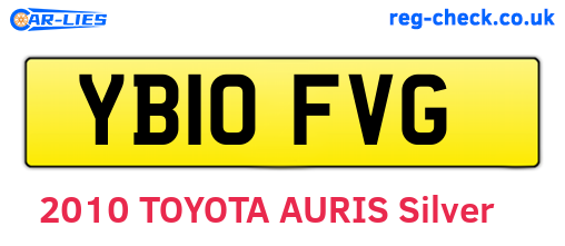 YB10FVG are the vehicle registration plates.