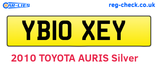 YB10XEY are the vehicle registration plates.
