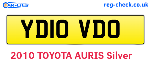 YD10VDO are the vehicle registration plates.