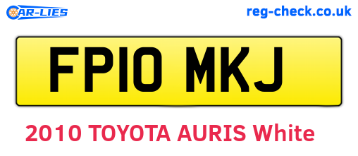 FP10MKJ are the vehicle registration plates.