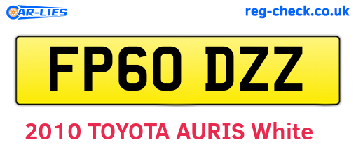 FP60DZZ are the vehicle registration plates.
