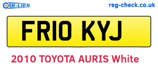 FR10KYJ are the vehicle registration plates.