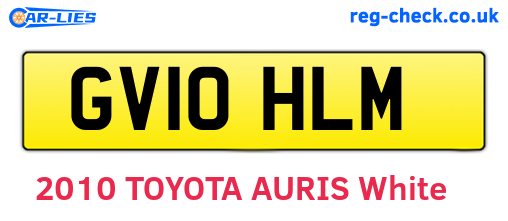 GV10HLM are the vehicle registration plates.