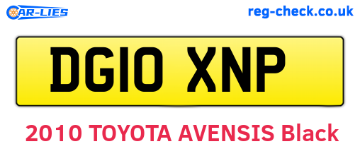DG10XNP are the vehicle registration plates.