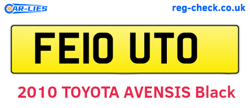 FE10UTO are the vehicle registration plates.