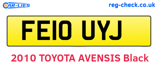 FE10UYJ are the vehicle registration plates.