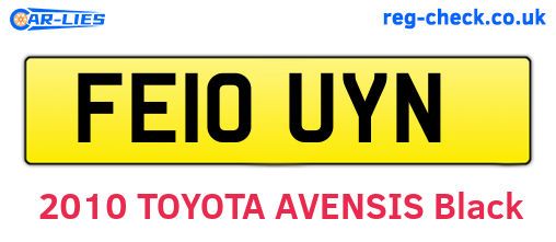 FE10UYN are the vehicle registration plates.