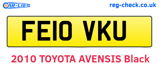FE10VKU are the vehicle registration plates.