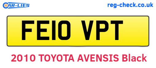 FE10VPT are the vehicle registration plates.