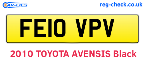 FE10VPV are the vehicle registration plates.