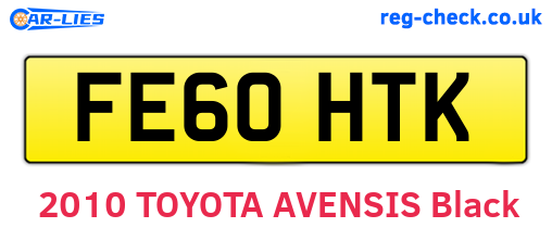 FE60HTK are the vehicle registration plates.