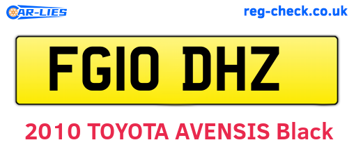FG10DHZ are the vehicle registration plates.
