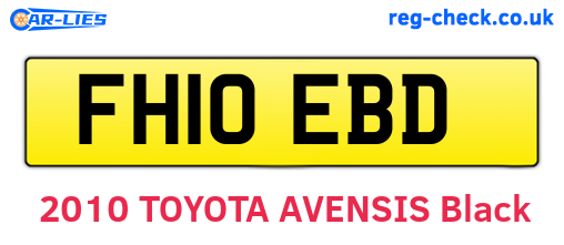 FH10EBD are the vehicle registration plates.