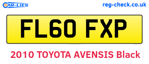 FL60FXP are the vehicle registration plates.