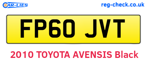 FP60JVT are the vehicle registration plates.
