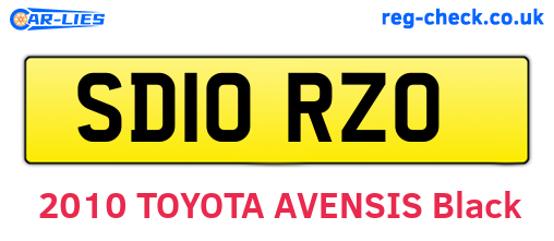 SD10RZO are the vehicle registration plates.