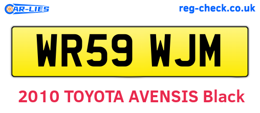 WR59WJM are the vehicle registration plates.