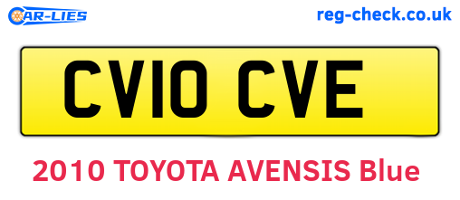 CV10CVE are the vehicle registration plates.