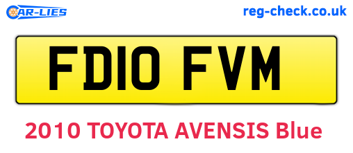 FD10FVM are the vehicle registration plates.