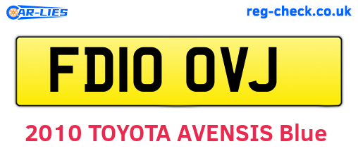 FD10OVJ are the vehicle registration plates.