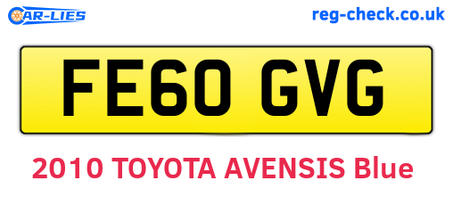 FE60GVG are the vehicle registration plates.