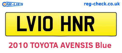 LV10HNR are the vehicle registration plates.