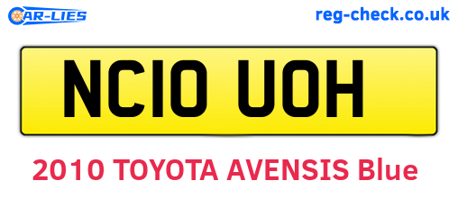NC10UOH are the vehicle registration plates.